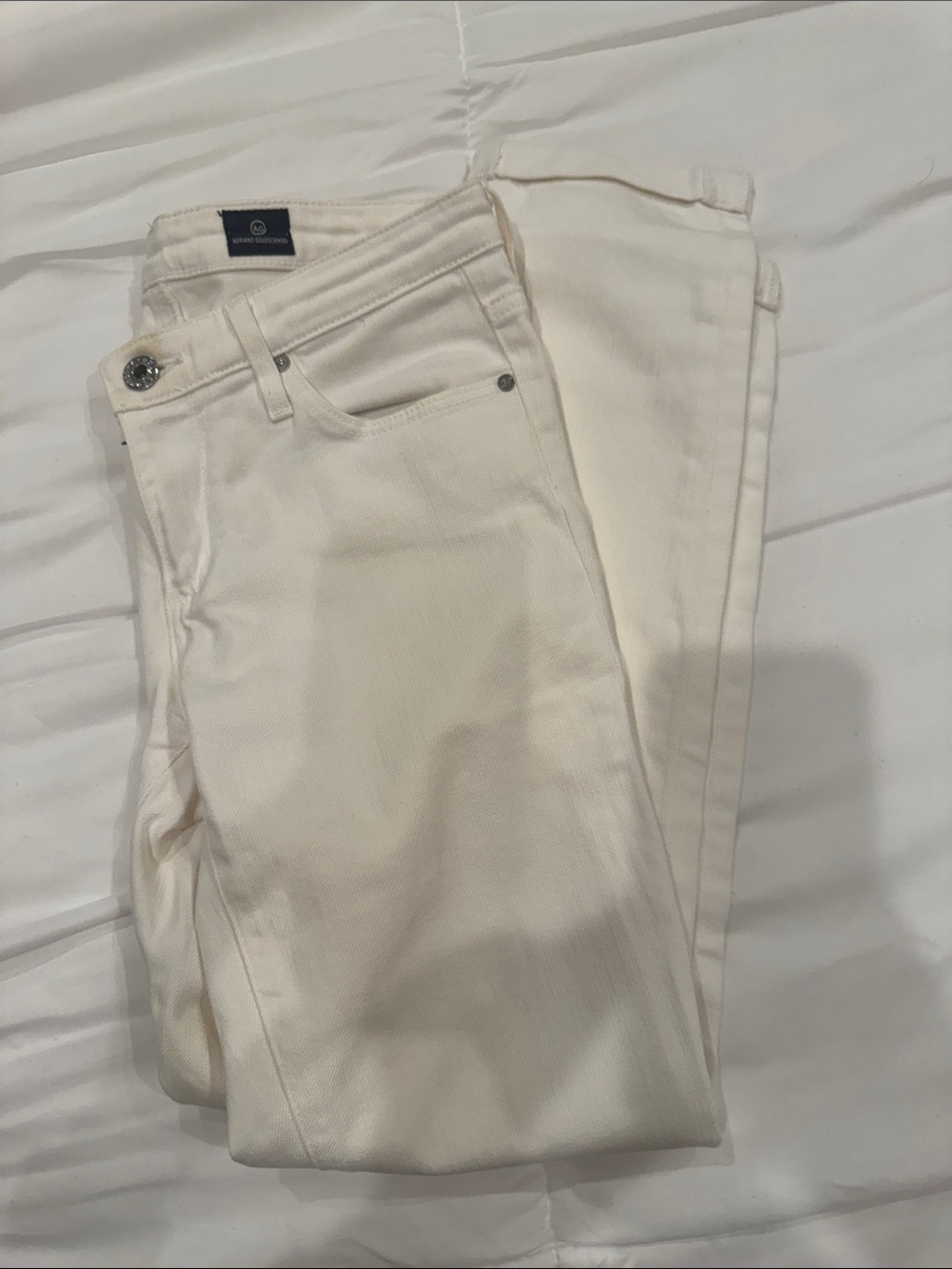 Ag Adriano Goldschmied Off-White Skinny Jeans